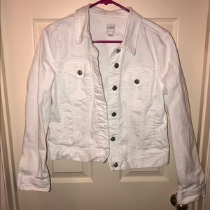 J. Crew White Denim Jacket Women’s Size Medium
